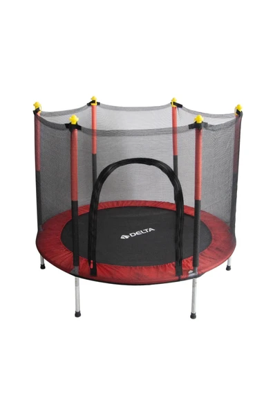 Delta Güvenlik Korumalı Fileli 140 Cm Özel Fermuar Güven Konforlu Çocuk Trampolini 55 İnç Trambolin KTF 838 ürün görseli 1