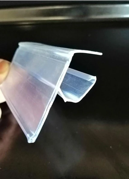 25 Adet 18 Mm Sunta Ve Ahşap Raflar İçin Raf Önü Etiketlik 100 Cm - Pvc Etiketlik ürün görseli 1