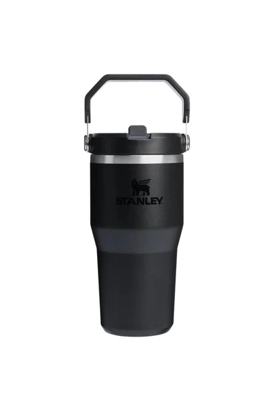 Stanley Iceflow™ Flip Straw Tumbler Pipetli Termos | 0.60 L Siyah 2.0 Siyah 2.0 ürün görseli 1