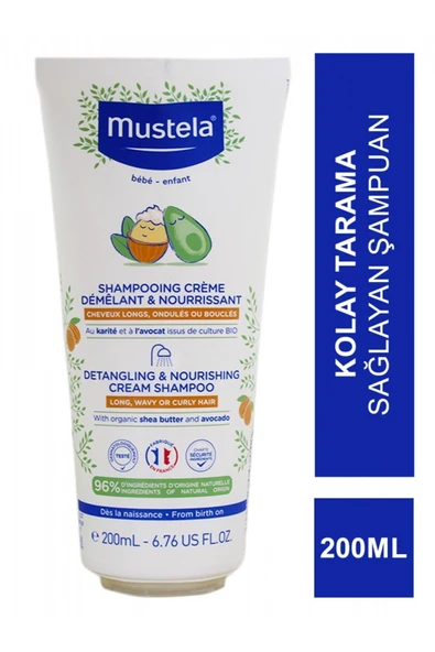 Mustela - Kolay Tarama Sağlayan Besleyici Şampuan 200 Ml ürün görseli 1