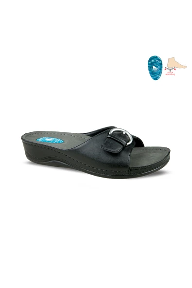 Ceyo 9946-26 Kadın Tokalı Topuk Jelli Anatomik Terlik ürün görseli 1
