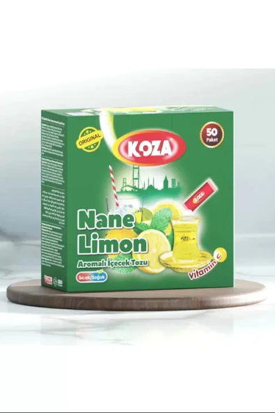 Koza Tek İçimlik Nane Limon Aromalı Toz İçecek 50'li mudanis ürün görseli 1