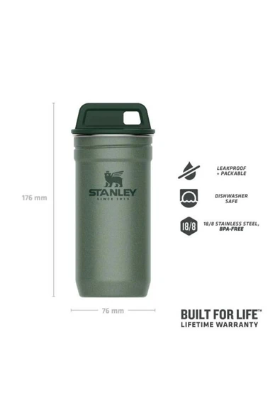 Stanley Adventure Nesting Shot Bardak Seti Yeşil Yeşil - Resim 4