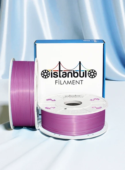 İSTANBUL FİLAMENT 3D Baskı PLA Silk+ Pembe Parlak Filament 1 Kg  1,75mm  0,05 Mm ürün görseli 1