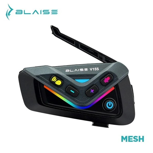 BLAISE V15S Bluetooth MESH Motosiklet Interkom Siyah ürün görseli 1