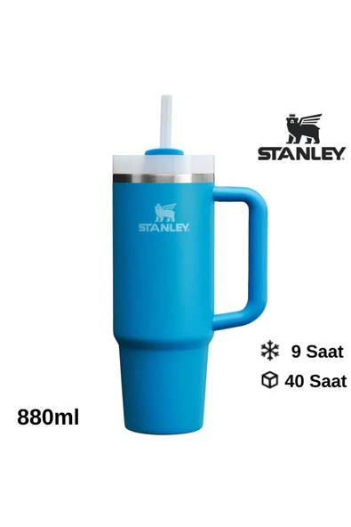 Stanley Quencher H2.O FlowState™ Tumbler Pipetli Termos 0.88L Pipetli Matara MAVİ Mavi ürün görseli 1