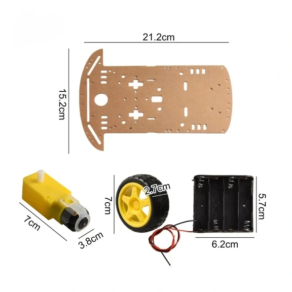 2WD Robot Araba Kiti - Resim 4