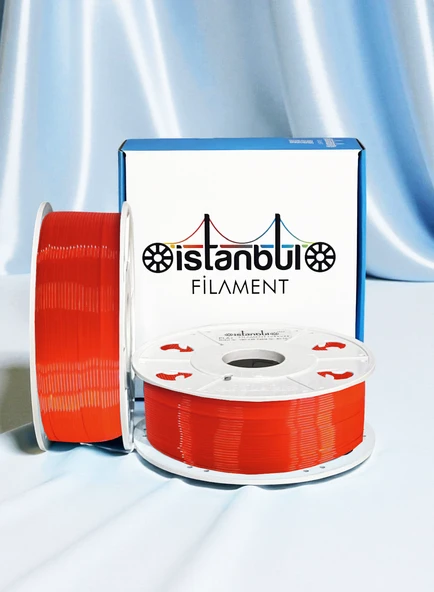 İSTANBUL FİLAMENT 3D Baskı PLA Filament NEON Kırmızı 1 Kg  1,75mm  0,05 Mm ürün görseli 1