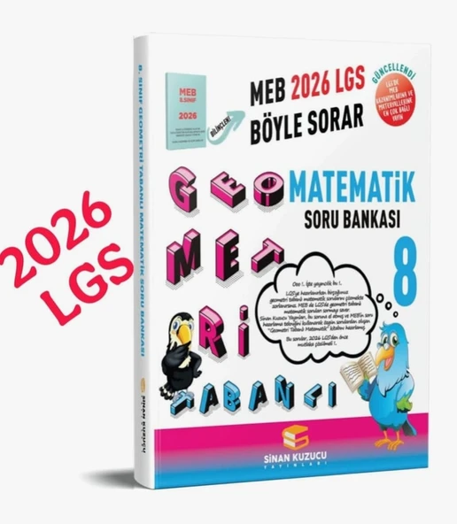Sinan Kuzucu Yayınları 2026 Lgs Geometri Tabanlı Matematik Soru Bankası ürün görseli 1
