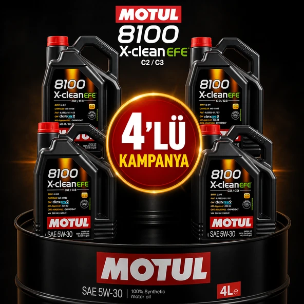 Motul X-clean efe 5w30 4 lt Motor Yağı 4'Lü Kampanya ürün görseli 1