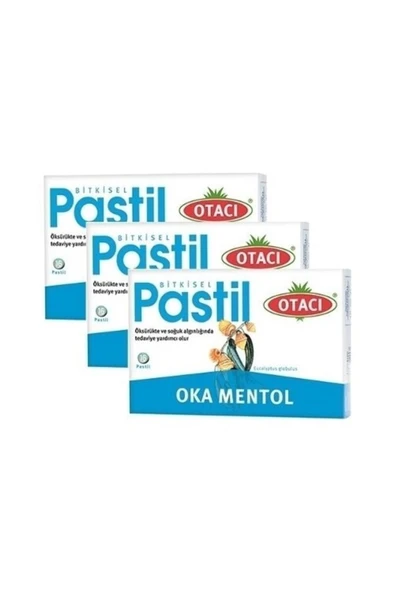 Otacı Oka Mentol Hatmi Bitkisel Pastil 16 Adet 3 Kutu ürün görseli 1