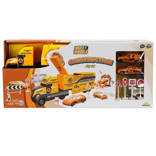 Maxx Wheels Transporter 2 Araçlı İnşaat Seti - Resim 4