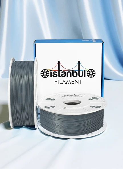İSTANBUL FİLAMENT 3D Baskı ABS Filament Gri 1 kg 1,75MM 0,05 mm Bambu Lab Uyumlu ürün görseli 1