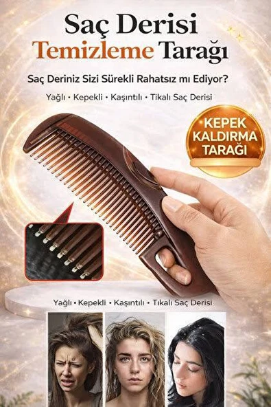 Tarak Seti Mucizevi+kepek Kaldırma+wax Tarağı Seti - Resim 2