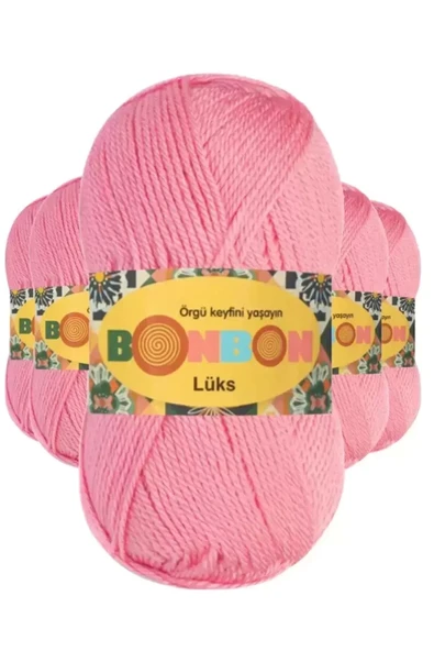 5 Adet Lüks Patik İpi Yünü Koyu Pembe 98298 - bonbon mudanis ürün görseli 1