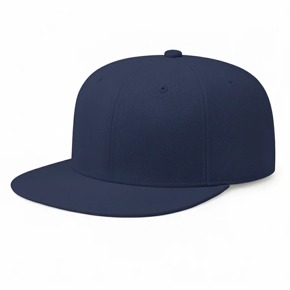Hip Hop Snapback Cap Modern Lacivert Şapka Logosuz Erkek/Kadın ürün görseli 1
