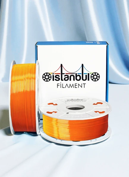 İSTANBUL FİLAMENT 3D Baskı PLA Filament NEON Turuncu 1 Kg 1,75mm  0,05 Mm ürün görseli 1
