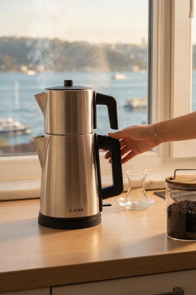 Acar PWR-10445 Ultimate Pro Tea Max Inox Çelik Çay Makinesi ürün görseli 1