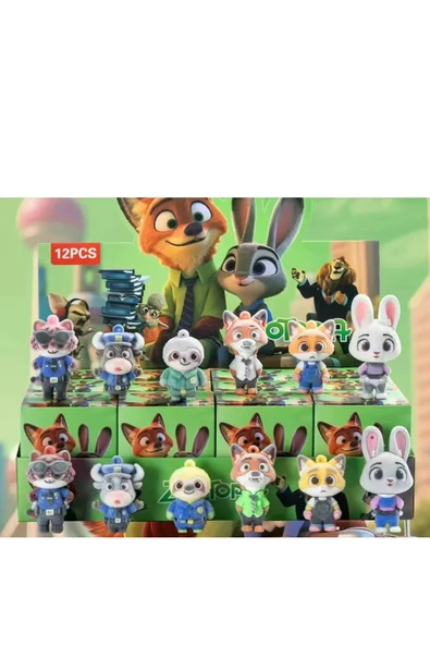 Miruva Zootopia Temalı Mini Hafif İnce Tüylü Peluş Anahtarlık – A Plus Kalite, Özel Seri Gri ürün görseli 1