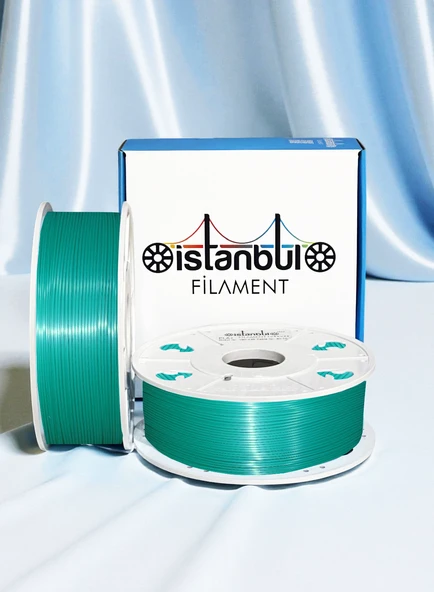 İSTANBUL FİLAMENT 3D Baskı PLA Silk+ Yeşil Parlak Filament 1 Kg 1,75mm 0,05 Mm ürün görseli 1
