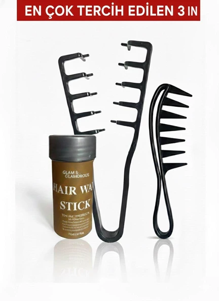 Mucizevi Tarak + 75 Gr Wax + Wax Tarağı 3 In 1 Set ürün görseli 1