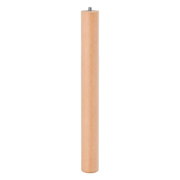 Bohem 50 cm (1 Adet) Doğal Ahşap Boyasız Silindir Sehpa Ayağı - (1 Adet) 4x4 Metal Montaj Aparatı ürün görseli 1