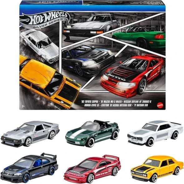 Hot Wheels Japon Temalı 6’Lı Araba Seti Jby77 ürün görseli 1