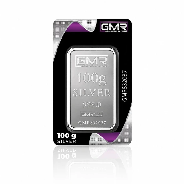 AgaKulche 100 Gram 999.0 Ayar GMR Külçe Gümüş ürün görseli 1