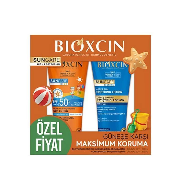 Bioxcin Çocuk Güneş Losyonu 200 ml + Güneş Sonrası Yatıştırıcı Losyon 200 ml ürün görseli 1