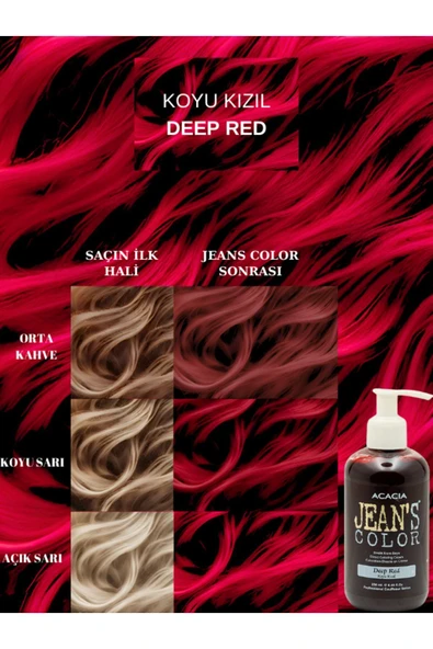 JEAN S COLOR BOYA 250ML  KOYU KIZIL ürün görseli 1
