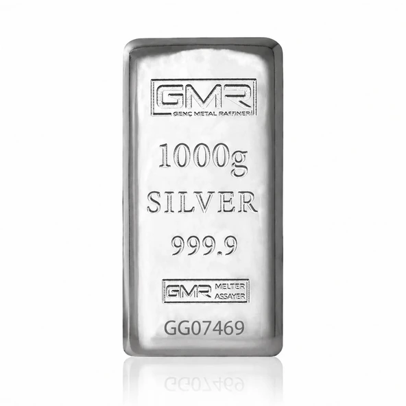 AgaKulche 1000 Gram 999.9 Ayar GMR Külçe Gümüş ürün görseli 1