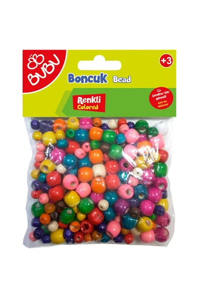 anonim Bu-bu Yuvarlak Renkli Boncuk Karışık Bubu-bn0004 ürün görseli 1
