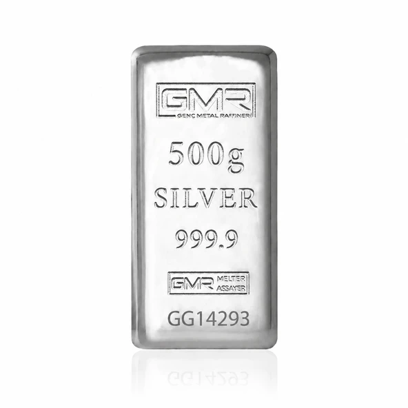 AgaKulche 500 Gram 999.9 Ayar GMR Külçe Gümüş ürün görseli 1