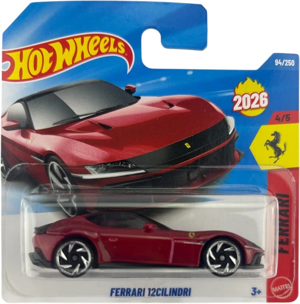 Hot Wheels Ferrari 12Cilindri - Ferrari 4/5 - Jjh41 - Kısa Kart - Kırmızı - Mattel 2026 (94/250) - L ürün görseli 1