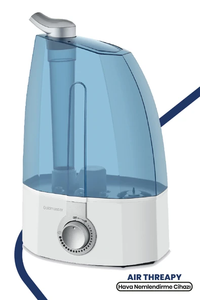 GOLDMASTER Air Therapy Ultrasonik Sessiz 3,7 L Su Tankı 12 Saat Kesintisiz Buhar Veren Hava Nemlendirme Cihazı ürün görseli 1