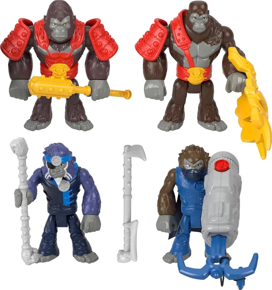 Imaginext Goril Komutan Maymun Ordusuna Karşı Aksiyon Figürü Seti Hml57 ürün görseli 1