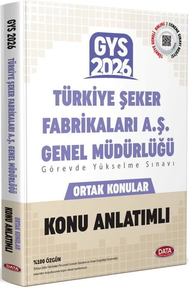 2026 Türkiye Şeker Fabrikaları A.Ş. Müdürlüğü GYS Ortak Konular Konu Anlatımlı Data Yayınları ürün görseli 1