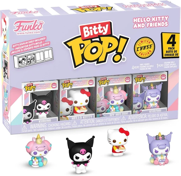 Funko Bitty Pop! Sanrio - Kuromi - 4 Parçalı Ve Bir Sürpriz Mini Figür - 0,9 Inç (2,2 Cm) - Hello Ki ürün görseli 1
