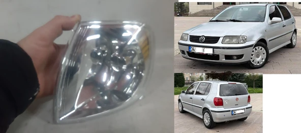 ORJİNALDİR SOL Volkswagen POLO 1999-2001 Model Ön Sinyal Lambası Far yan sinyali SOL Şoför tarafı Orjinal parça Orjinal HELLA marka ŞEFFAF CAM ürün görseli 1
