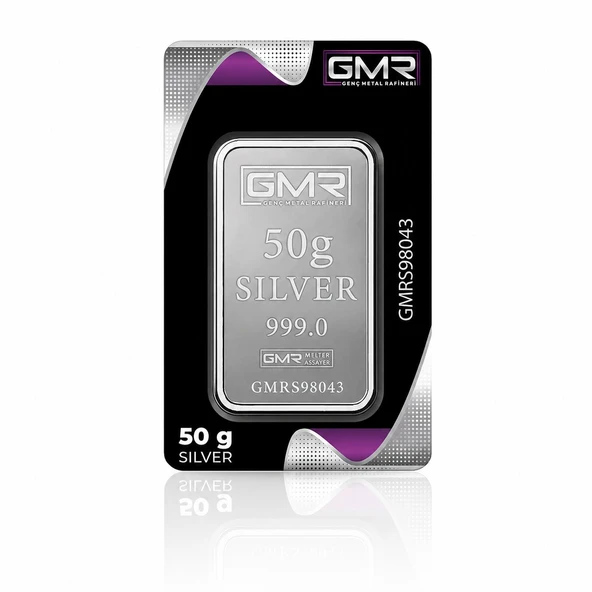 AgaKulche 50 Gram 999.0 Ayar GMR Külçe Gümüş ürün görseli 1