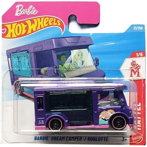 Hot Wheels Barbie Dream Camper - Purple - Short Card (1/64) Jjk72 ürün görseli 1