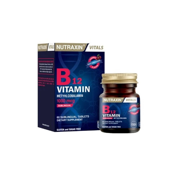 Nutraxin Methylcobalamin B12 1000 mcg 60 Adet Dil altı Tablet ürün görseli 1
