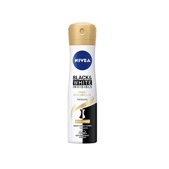 Nivea Black&White İpeksi Pürüzsüzlük Deodorant 150 ml ürün görseli 1