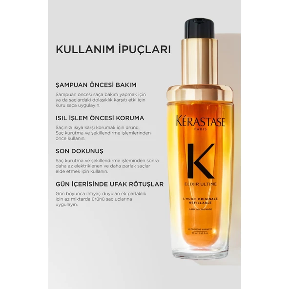 Elixir Ultime Saç Bakım Yağı Refill 75 ml - Resim 8