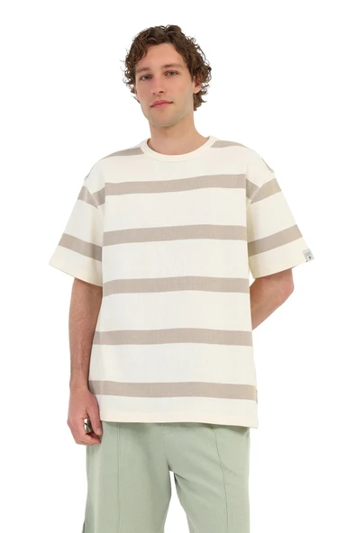 Lumberjack   6M,MB TUSK 11BS100 6FX Erkek Bej T-Shirt - 102064741 ürün görseli 1