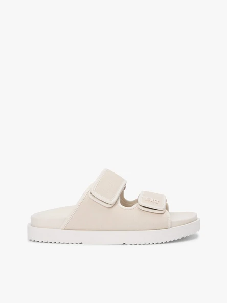 Tommy Hilfiger   DOUBLE STRAP NUBUCK SANDAL Kadın Bej Terlik - FW0FW09298 ürün görseli 1