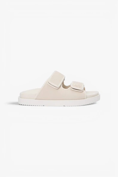Tommy Hilfiger   DOUBLE STRAP NUBUCK SANDAL Kadın Bej Terlik - FW0FW09298 ürün görseli 1