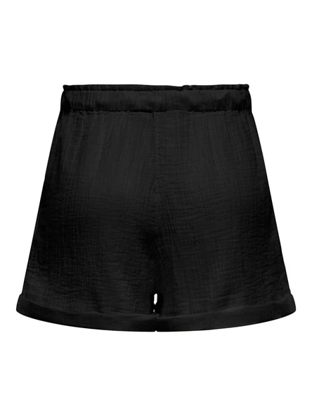 Only   ONLTHYRA SHORT STRING SHORTS CS WVN Kadın Siyah Şort - 15373387 - Resim 2