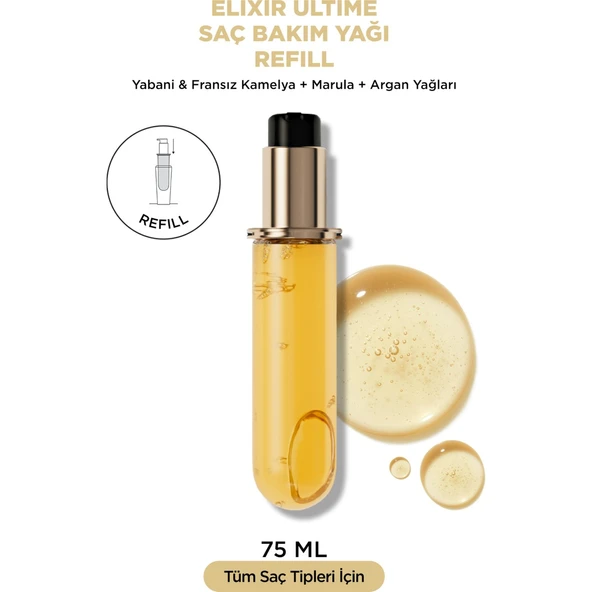 Elixir Ultime Saç Bakım Yağı Refill 75 ml - Resim 2