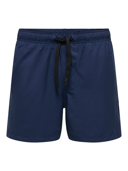 Only & Sons   ONSBASILE LIFE SWIM SHORT SOLID CS Erkek Mavi Deniz Şortu - 22035601 ürün görseli 1